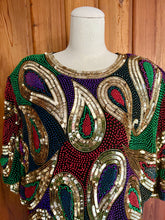 Load image into Gallery viewer, Vintage Laurence Kazar Sequin Beaded Multicolor Dress
