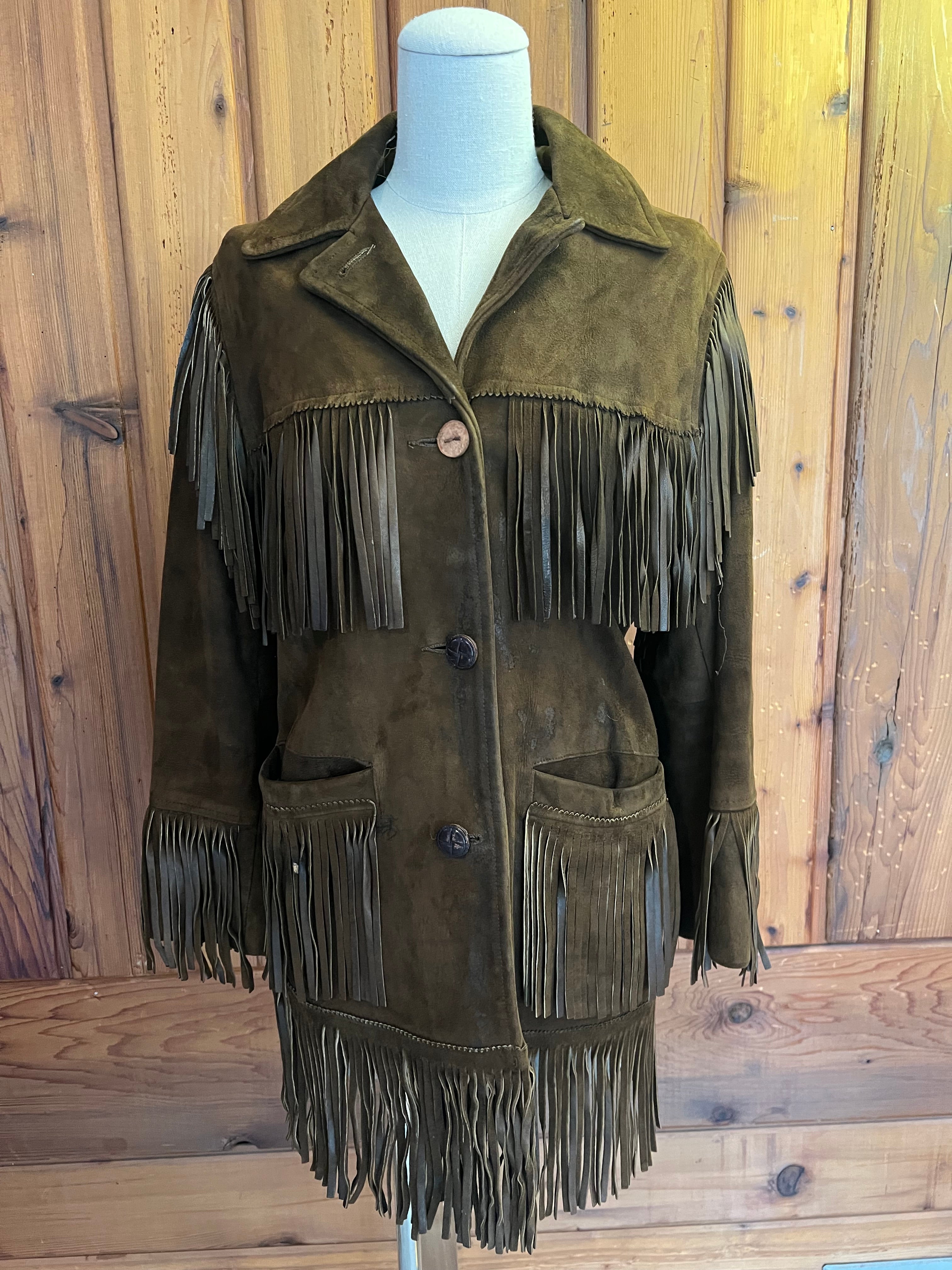 Vintage Brown Suede Fringe Jacket – Showstopper Vintage