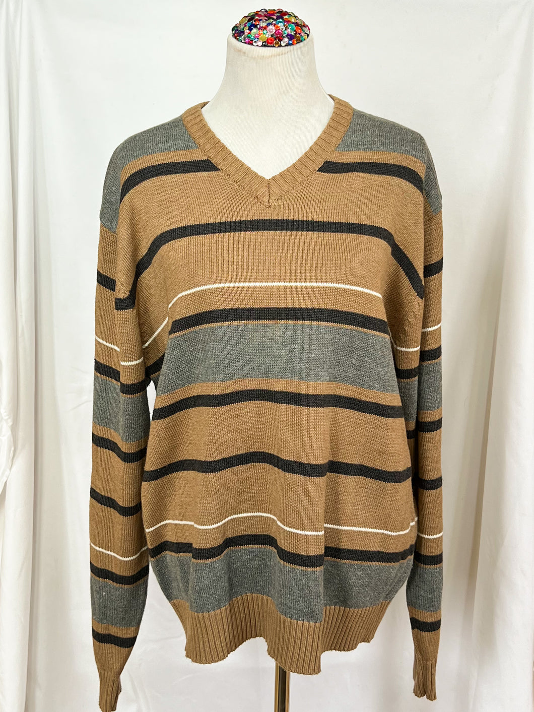 90s Oscar De La Renta Striped Sweater