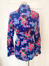Load image into Gallery viewer, 1970’s Floral Button Up Tie Waist Shirt