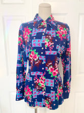 Load image into Gallery viewer, 1970’s Floral Button Up Tie Waist Shirt