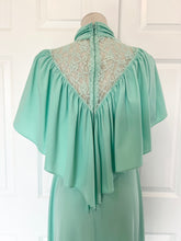 Load image into Gallery viewer, Vintage Lace Mockneck Caped Dress