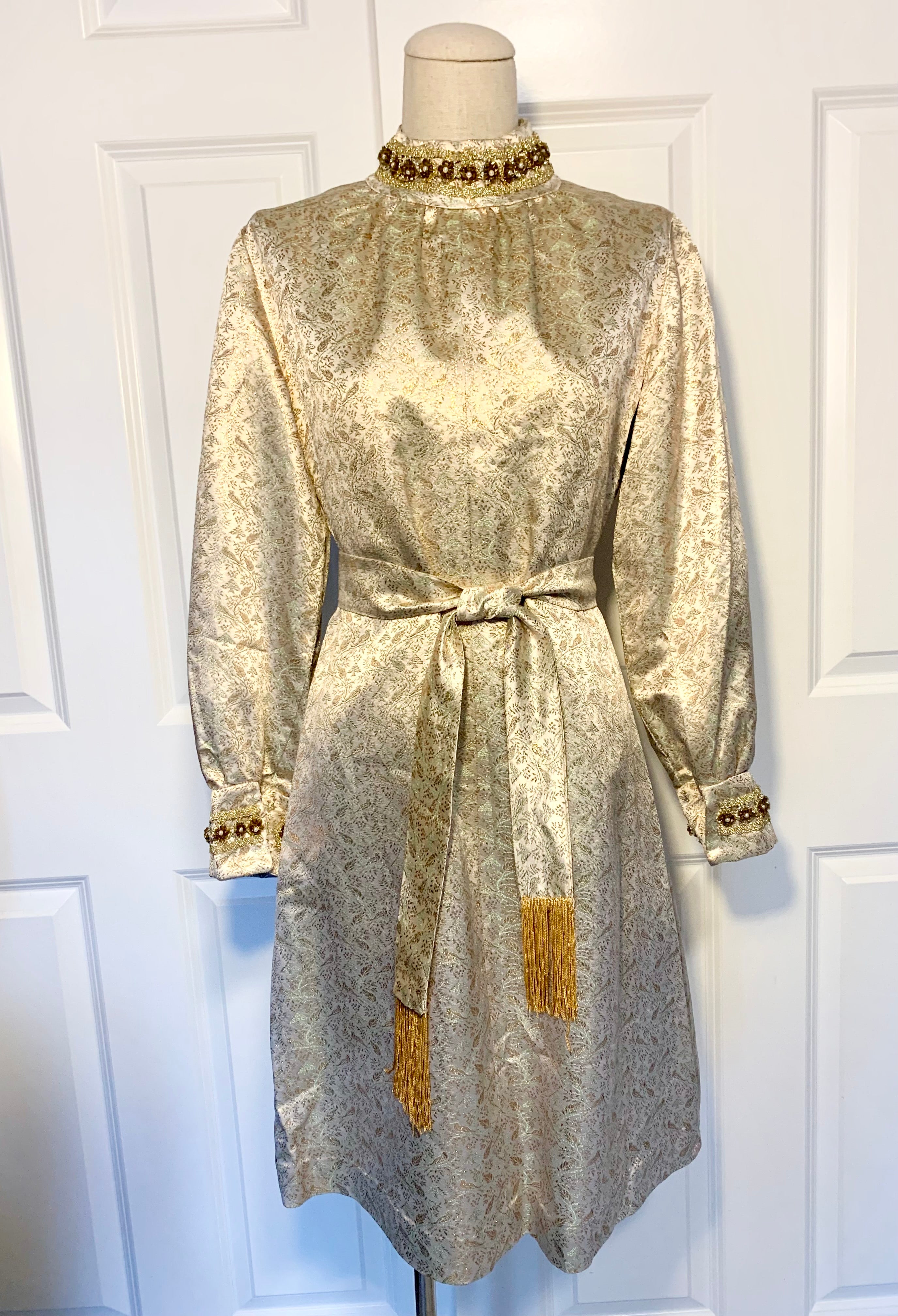 Vintage Gold Lamé Birdie Dress – Showstopper Vintage