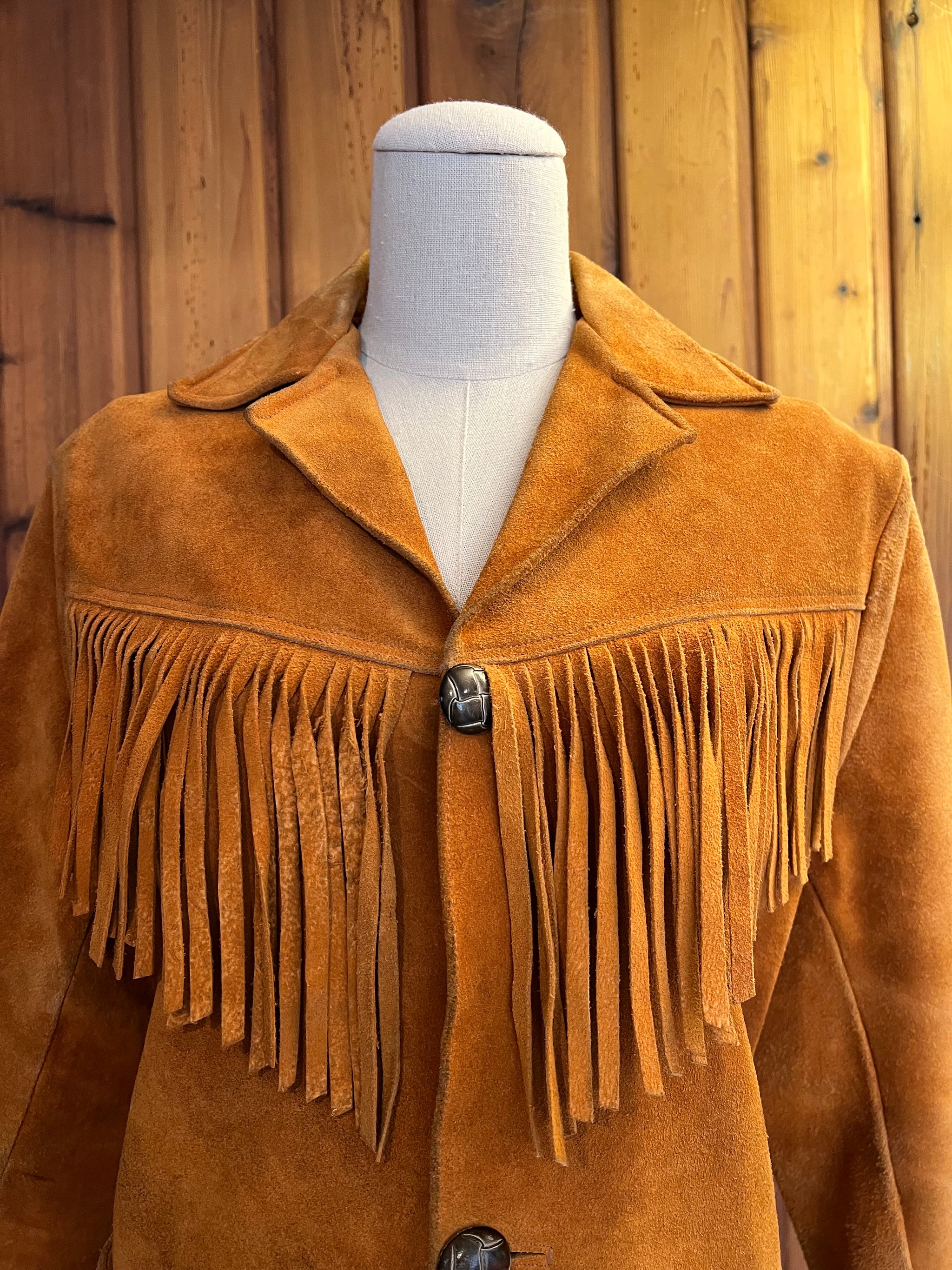60s Vintage Golden Brown Suede Fringe Jacket – Showstopper Vintage
