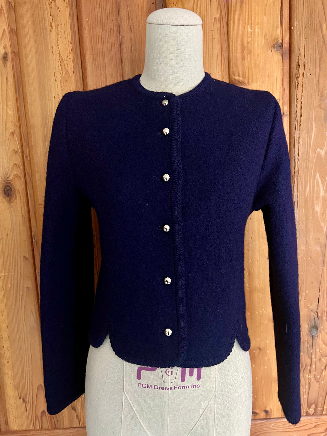 Vintage Navy Wool Blazer