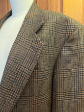 Load image into Gallery viewer, 90s Vintage Brown Plaid Suit Coat by Oscar de la Renta
