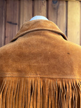 Load image into Gallery viewer, 60s Vintage Golden Brown Suede Fringe Jacket
