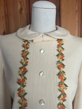 Load image into Gallery viewer, Vintage Cream Floral Embroidered Dress
