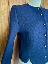 Load image into Gallery viewer, Vintage Navy Wool Blazer
