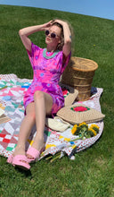 Load image into Gallery viewer, 1970’s Dolman Sleeve Floral Mini Dress
