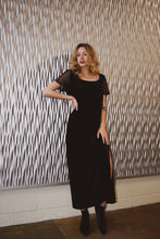 Load image into Gallery viewer, 1980&#39;s Black Velvet Dress
