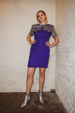Load image into Gallery viewer, 1980’s Blue and Silver Beaded Dress
