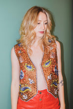 Load image into Gallery viewer, Vintage Paisley Embroidered Vest
