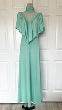 Load image into Gallery viewer, Vintage Lace Mockneck Caped Dress
