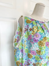 Load image into Gallery viewer, Vintage Sleeveless Floral Lace Trim Nightgown
