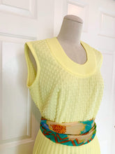 Load image into Gallery viewer, Sleeveless Pale Yellow Pleated Dress
