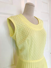 Load image into Gallery viewer, Sleeveless Pale Yellow Pleated Dress
